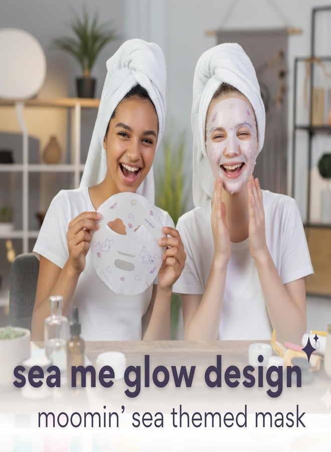 dearcloud Moomin Sea Me Glow Dew Essence Face Mask, Korean Sheet Mask - Allantoin, Niacinamide & Cica (3 Pack) - Image 4